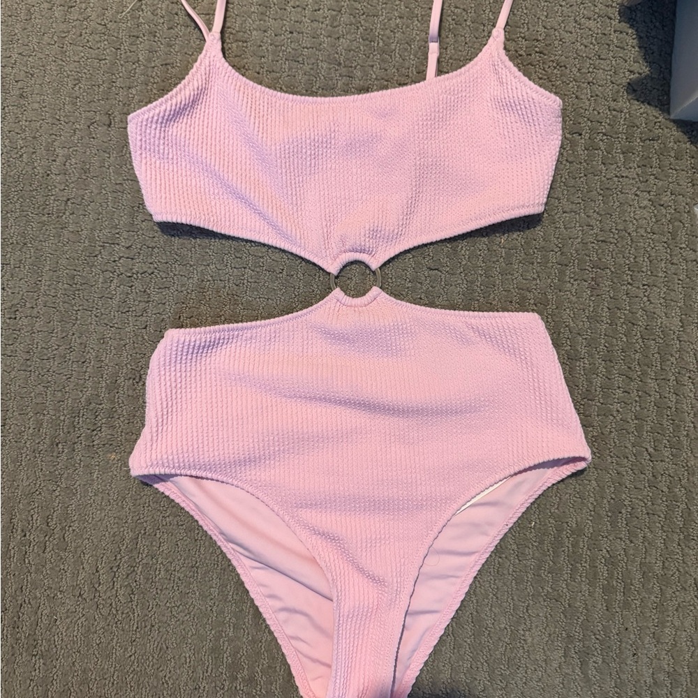 Pink Cutout One-Piece Swimsuit NBW